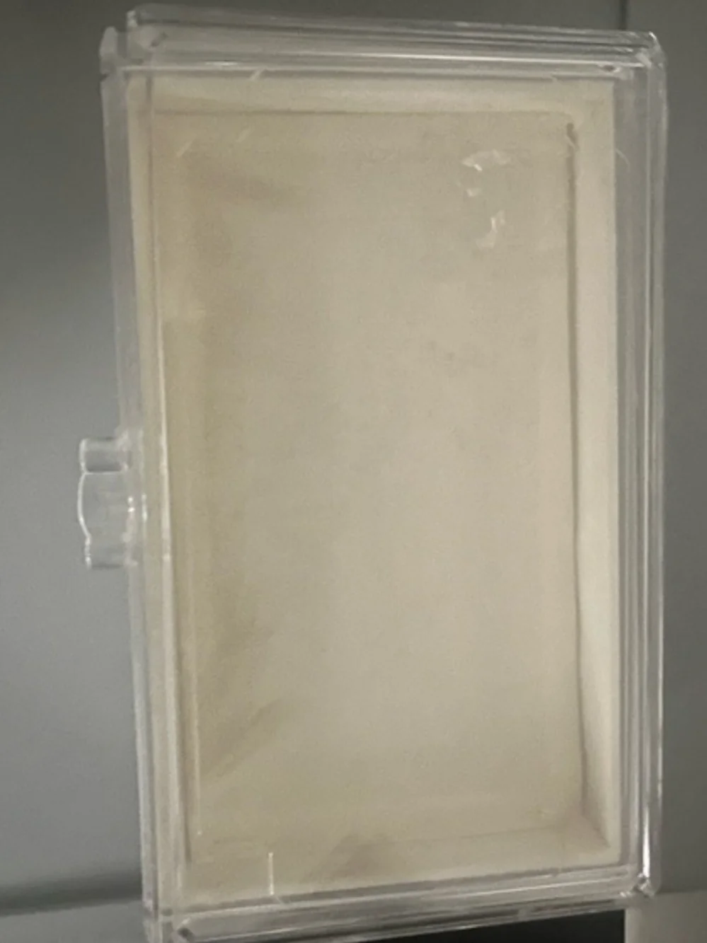 Clear Acrylic Jewelry Box with Beige Velvet Lining